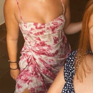 PrettyLittleThing Pink and Tan Top and Skirt Set